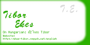 tibor ekes business card